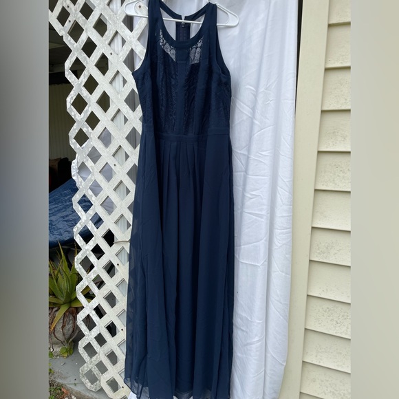 City Chic Paneled Bodice Maxi Dress French Navy - Picture 8 of 10